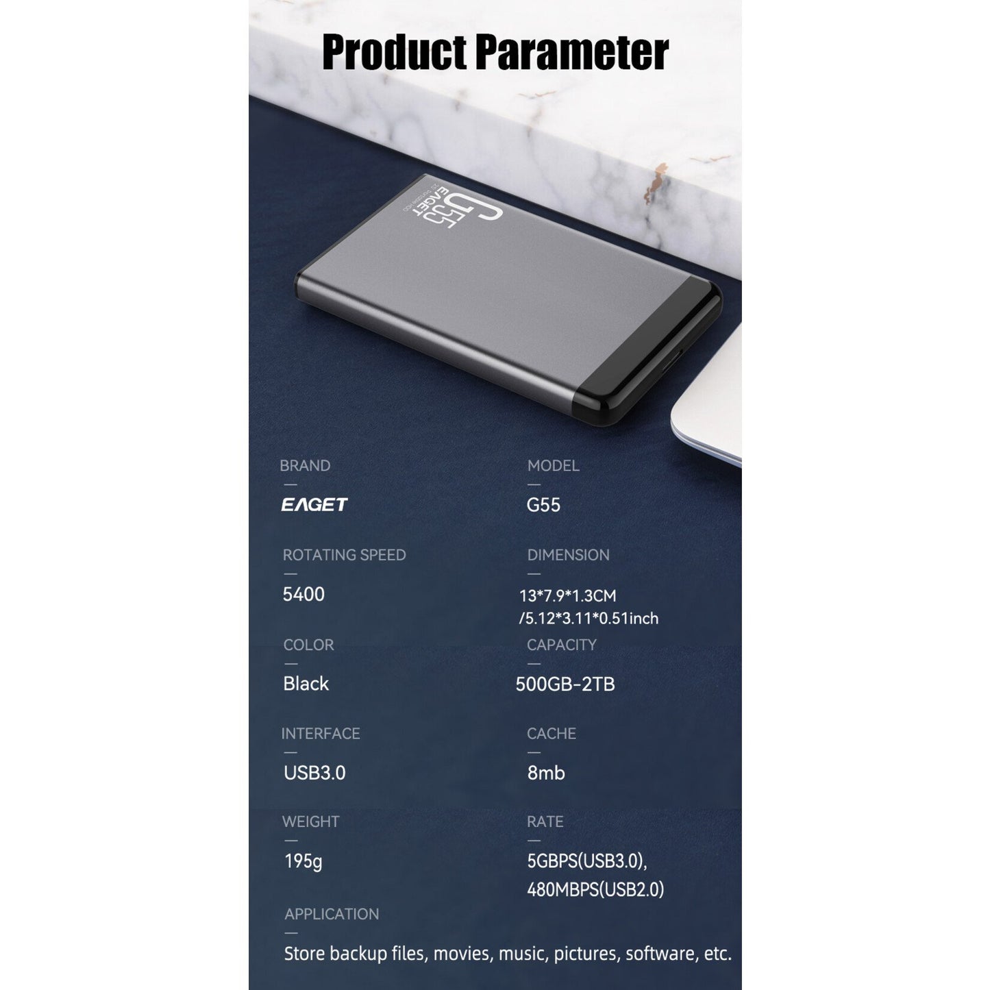 Dutch Wanted - SSD Externe Harde Schijf - 2TB