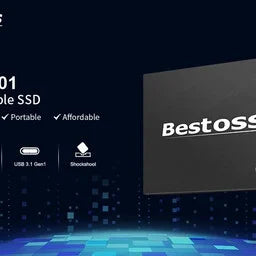 Dutch Wanted Bestoss Gen 1 Draagbare SSD Externe Harde Schijf - Snelle writing speed van 450mb p/s - 256GB aan Solide State Opslag - Plug and play - Portable storage - Opslag extern pc of laptop - USB 3.2 - Harde schijf expansion