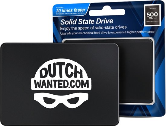 Dutch Wanted SSDriveGuard Draagbare SSD Externe Harde Schijf + Gratis Case - Snelle writing speed van 550mb p/s - 512GB aan Solide State Opslag - Plug and play - Portable storage - Opslag extern pc of laptop - USB 3.2 - Harde schijf expansion