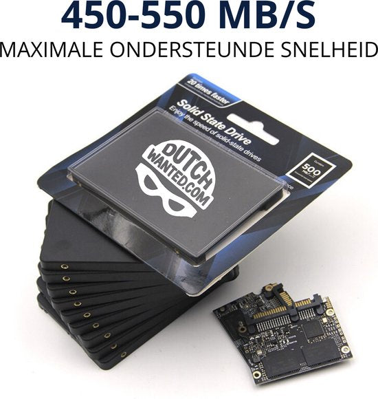 Dutch Wanted SSDriveGuard Draagbare SSD Externe Harde Schijf + Gratis Case - Snelle writing speed van 550mb p/s - 512GB aan Solide State Opslag - Plug and play - Portable storage - Opslag extern pc of laptop - USB 3.2 - Harde schijf expansion