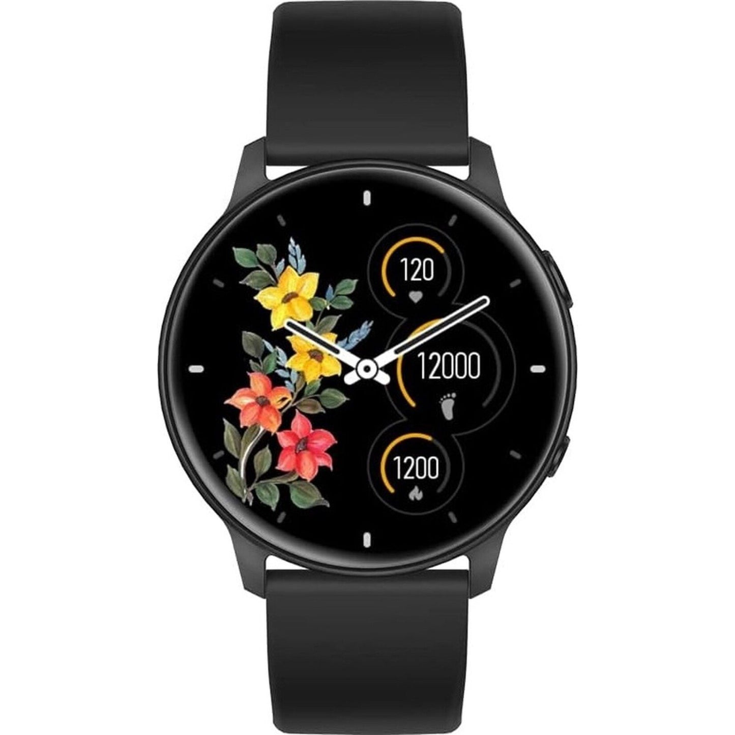 DutchWanted - PowerForce Smartwatch - 46mm - Voor Dames en Heren - Stappenteller - Slaapmeter - IOS en Android - Zwart